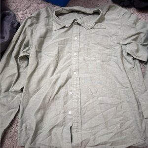 Old Navy Light Green Casual Button Down Shirt